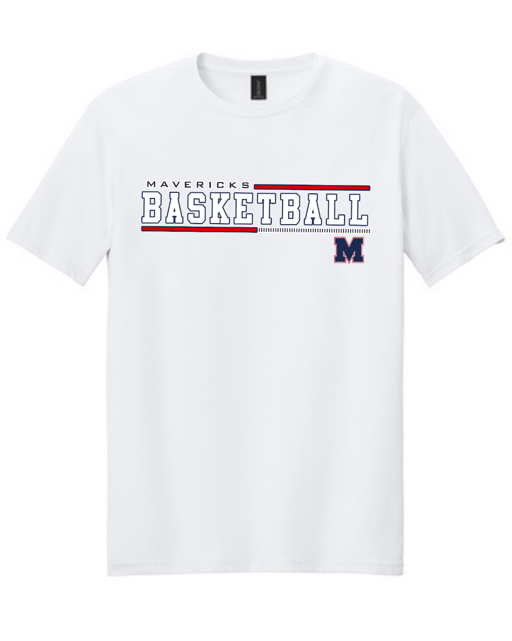 Manvel Basketball- Mavericks Basketball Cotton Tee