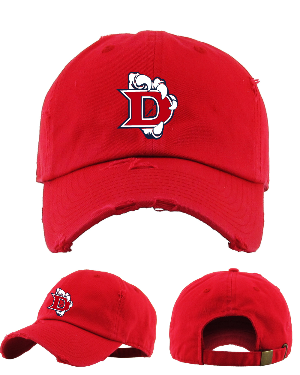 Dawson Eagles- D Claw Logo Distressed Dad Hat