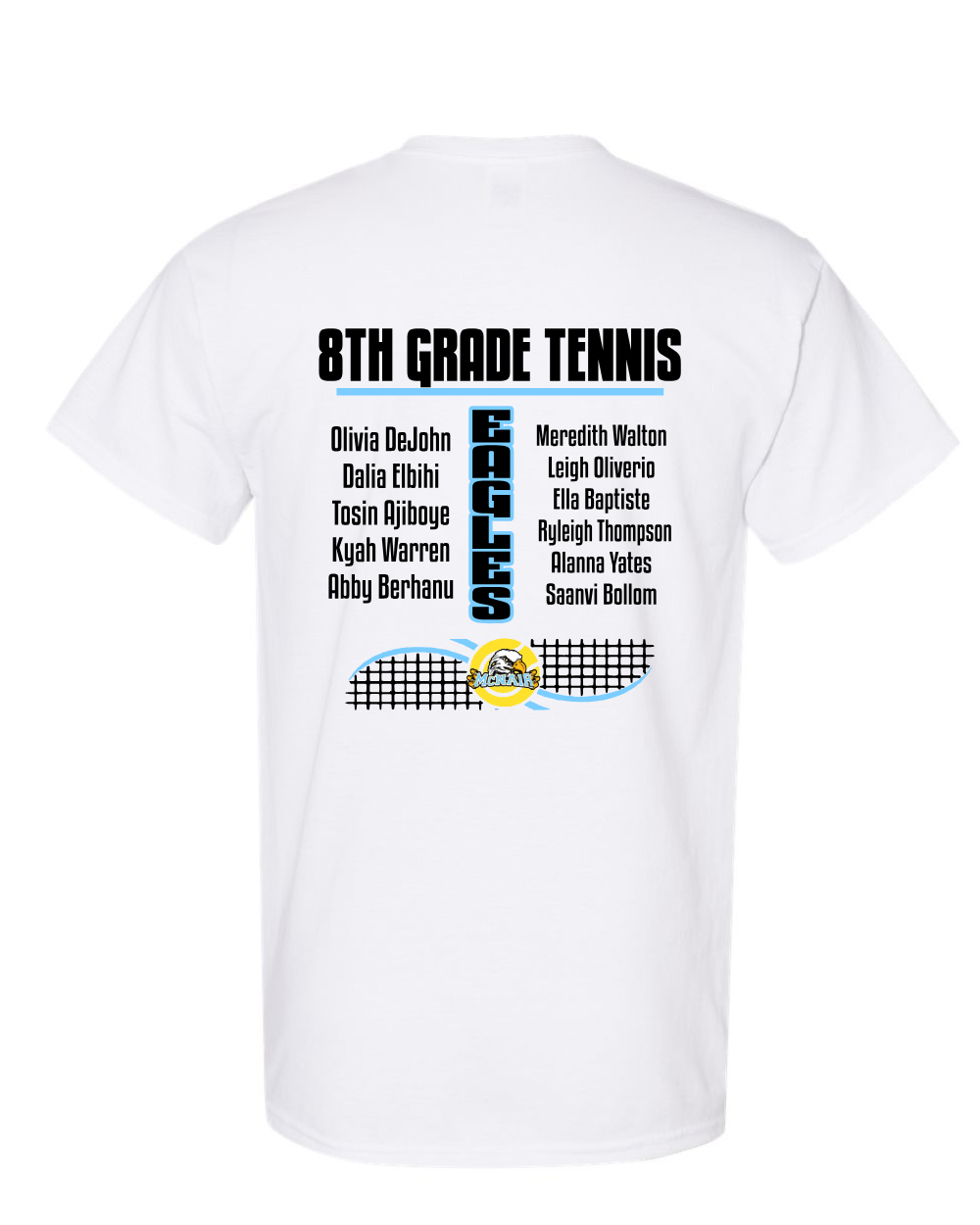 McNair Jr High -Tennis Championship Short Sleeve Tshirt
