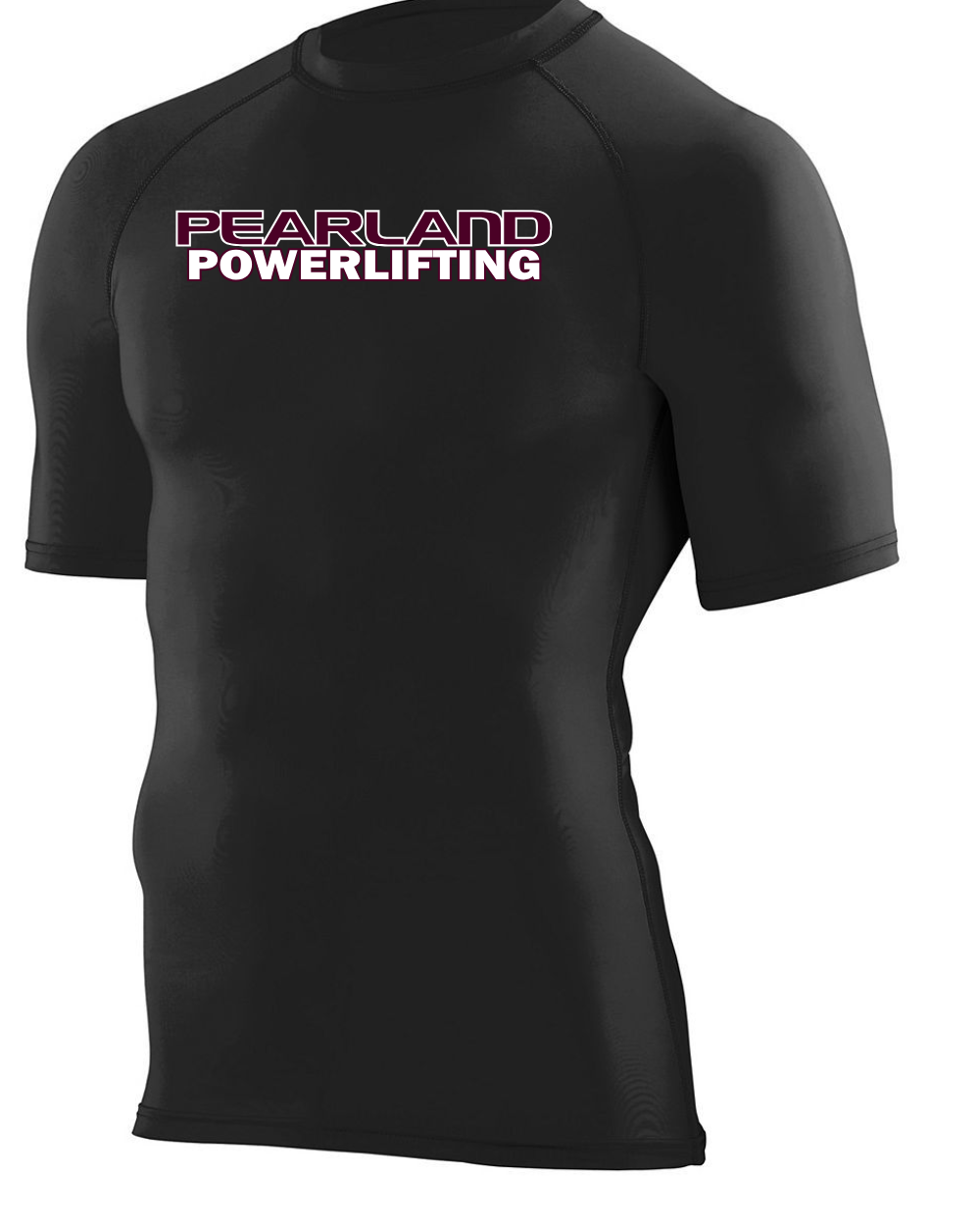 Pearland Powerlifting- Short Sleeve Compression Tee- Black