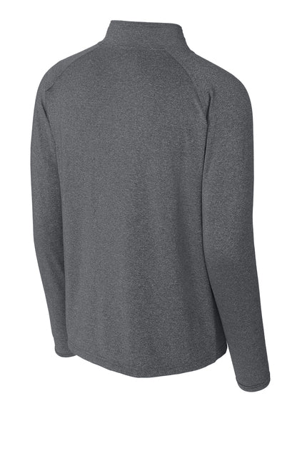 Heights Volleyball- Heights VB Stretch 1/4-Zip Pullover-Heather Grey
