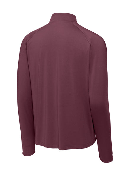 Heights Volleyball- Heights VB Stretch 1/4-Zip Pullover-Maroon