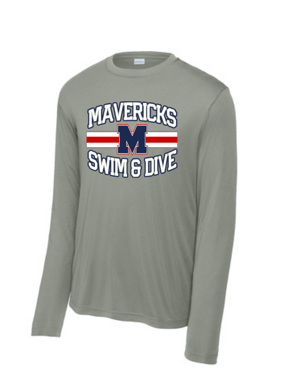 Manvel Swim & Dive- Mavericks Swim Long Sleeve Performance Tee