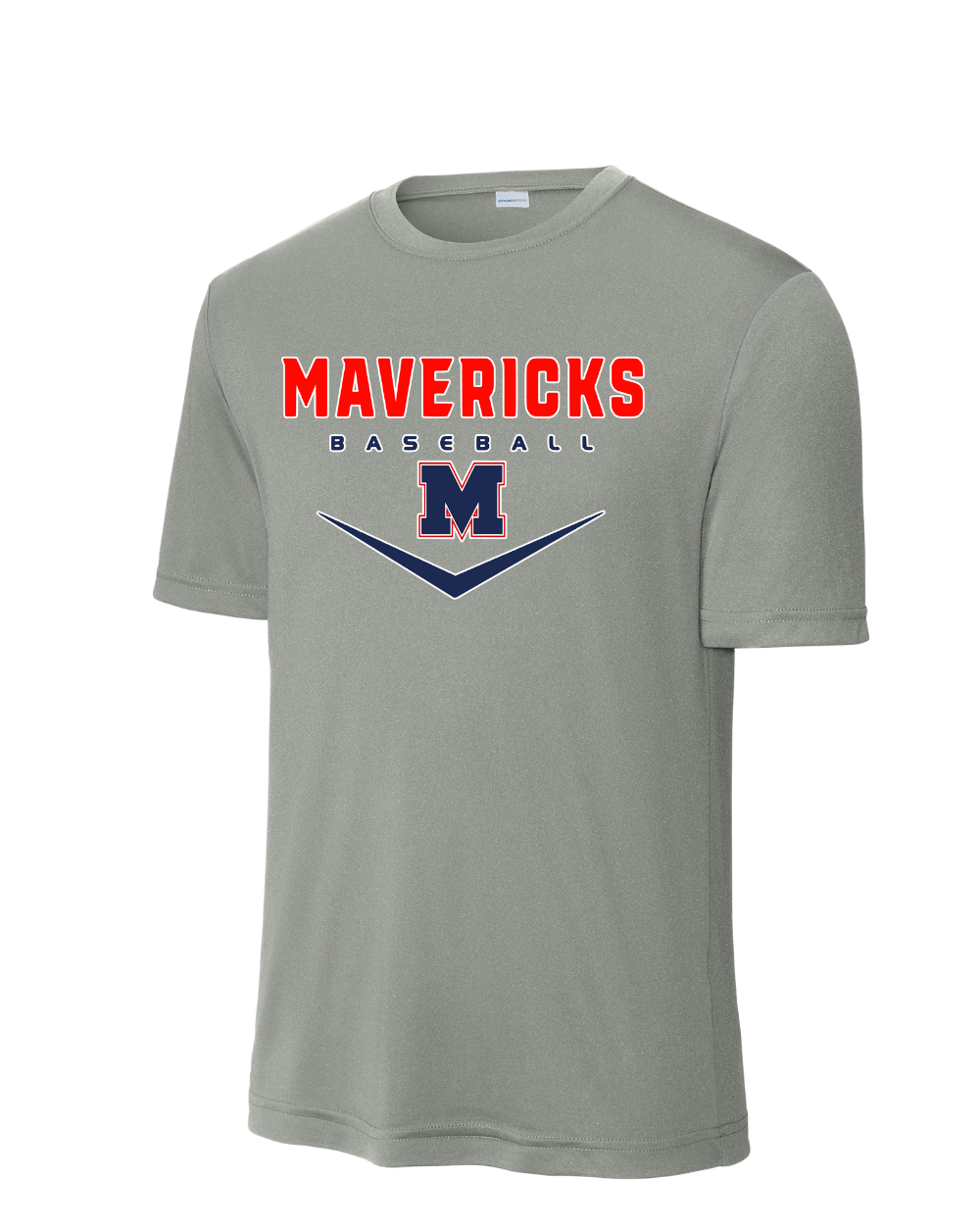 Manvel Baseball- Mavericks Baseball Short Sleeve Performance Tee
