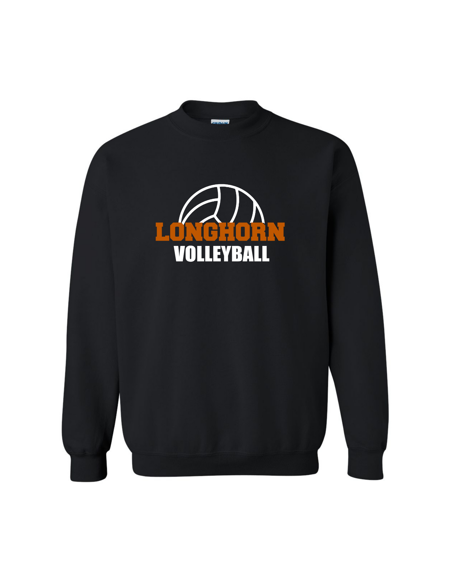Dobie HS Volleyball- Longhorn Volleyball Crewneck Sweatshirt