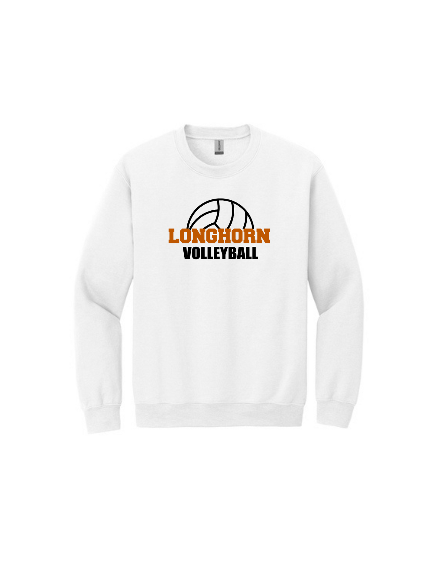 Dobie HS Volleyball- Longhorn Volleyball Crewneck Sweatshirt