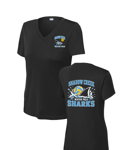 Shadow Creek Aquatics - Water Polo 2026 Ladies Vneck Performance Tee
