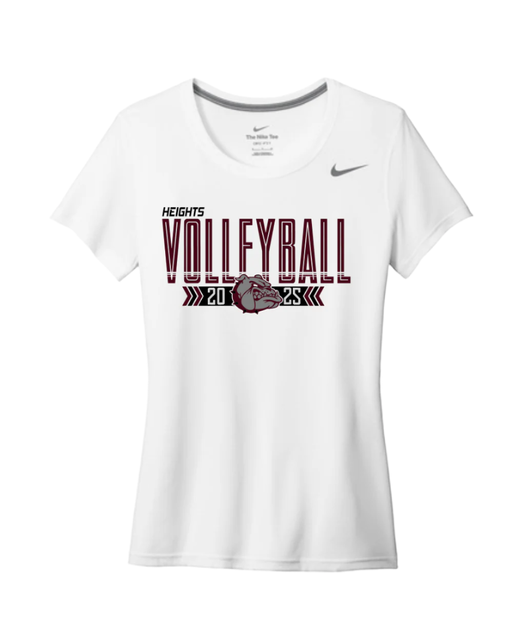 Heights Volleyball- Nike Legend Ladies Performance Tee- White