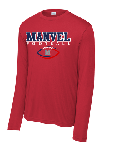 Manvel Football- Manvel Football Long Sleeve Performance Tee