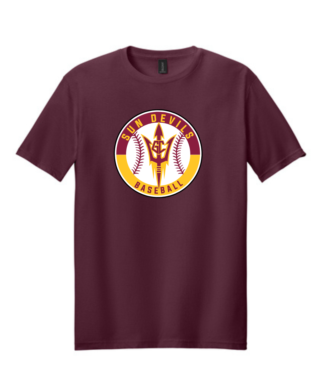 GC Sun Devils Baseball- Sun Devils Circle Logo Short Sleeve Cotton Tee