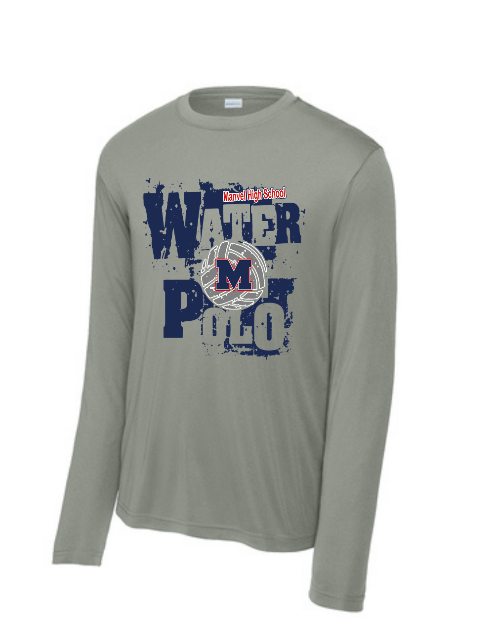 Manvel Water Polo- Manvel Water Polo Long Sleeve Performance Tee