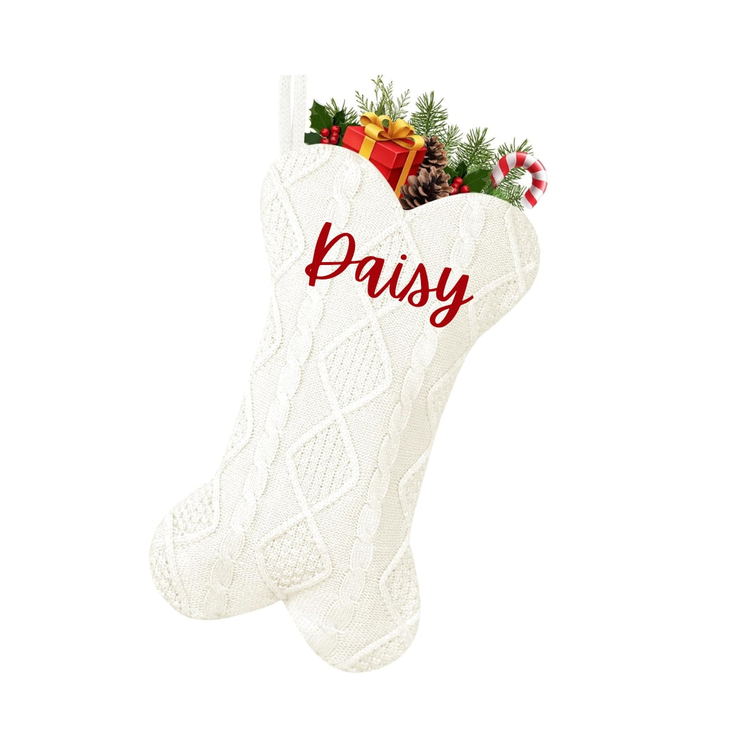 Gift - Embroidered Dog Christmas Stocking