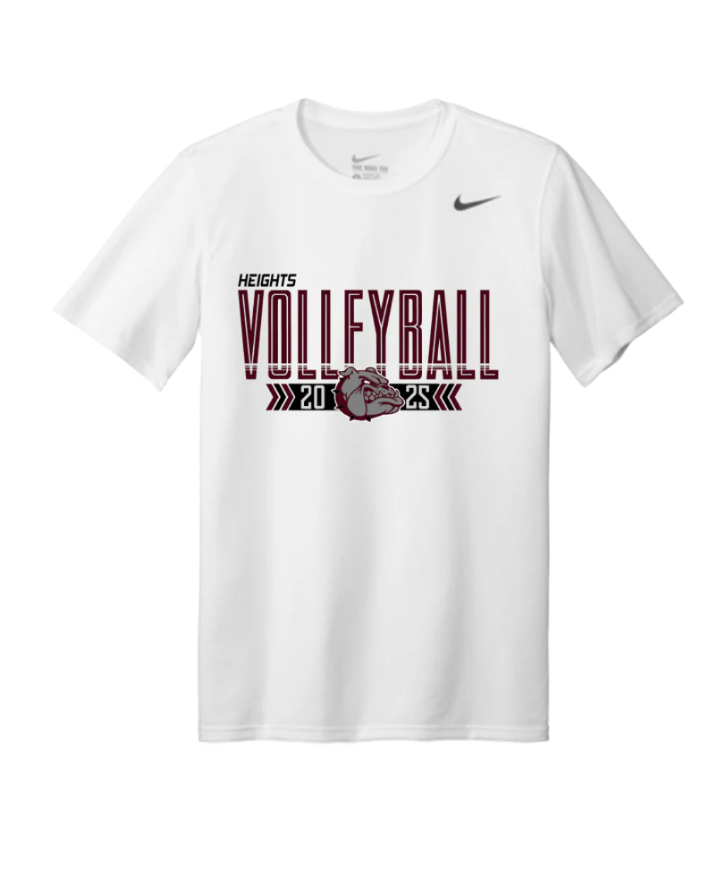 Heights Volleyball- Nike Legend Performance Tee- White