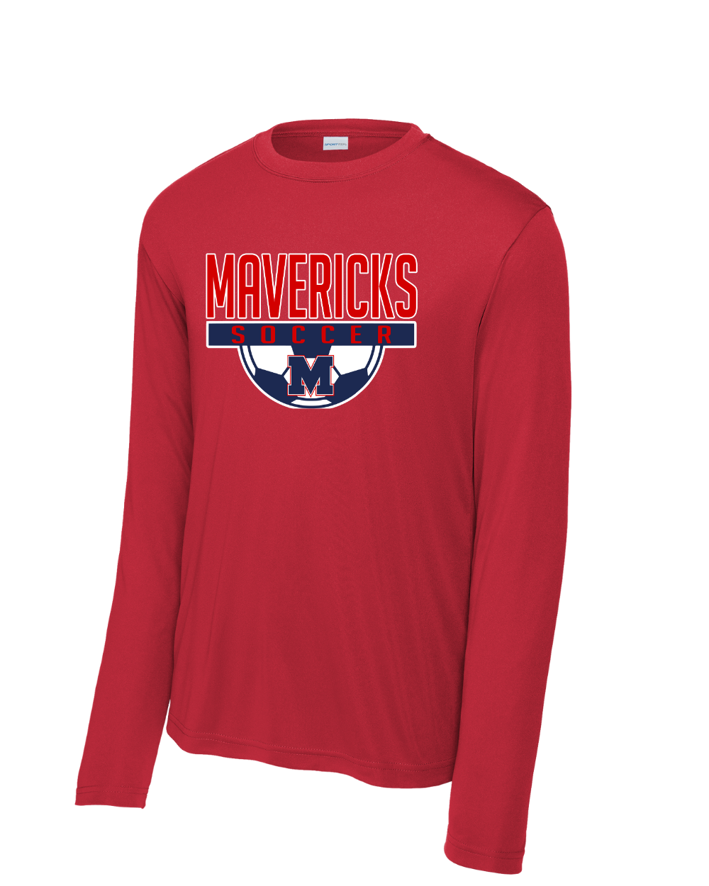 Manvel Soccer- Mavericks Soccer Long Sleeve Performance Tee