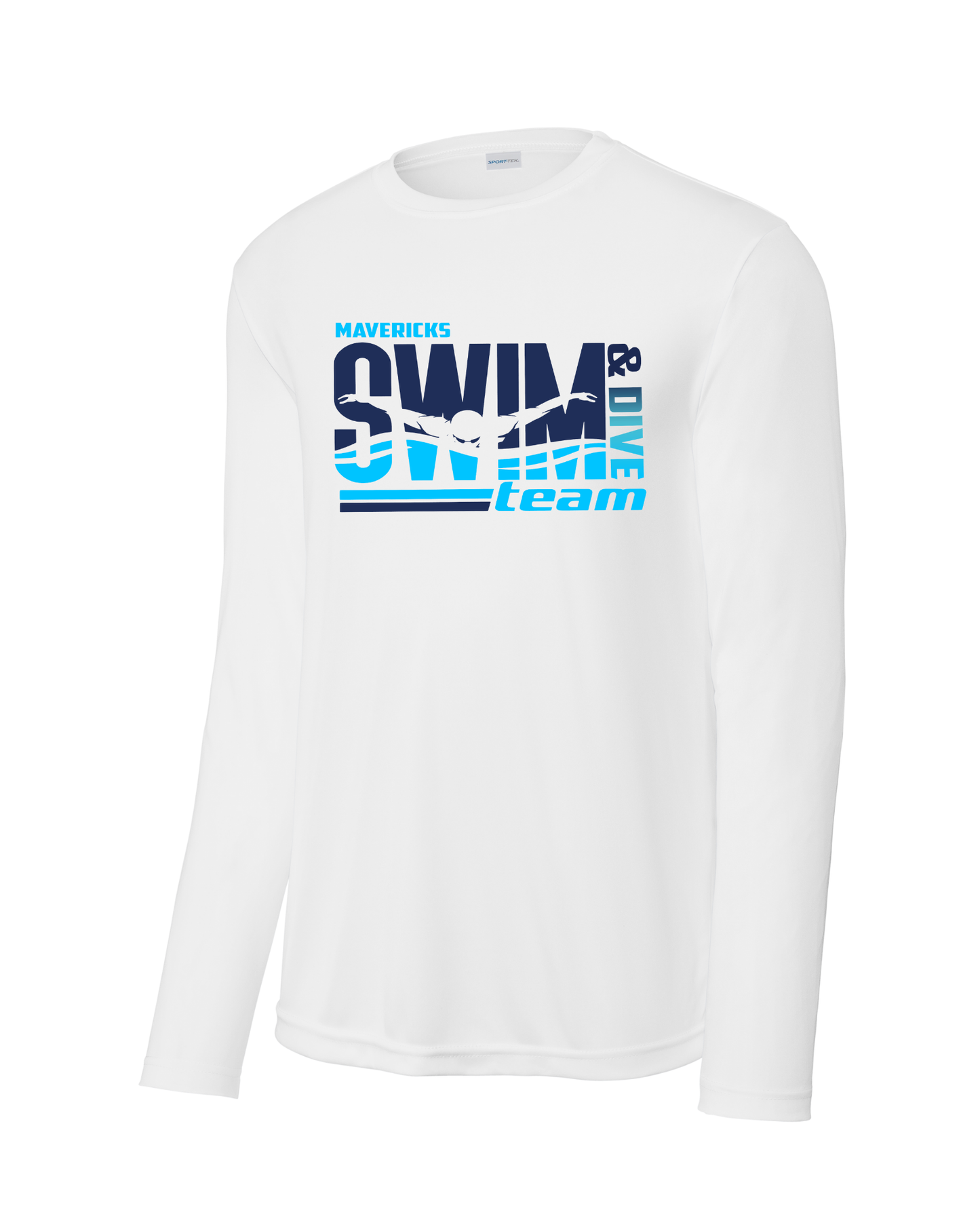Manvel Swim & Dive- Mavericks Swim & Dive Long Sleeve Performance Tee
