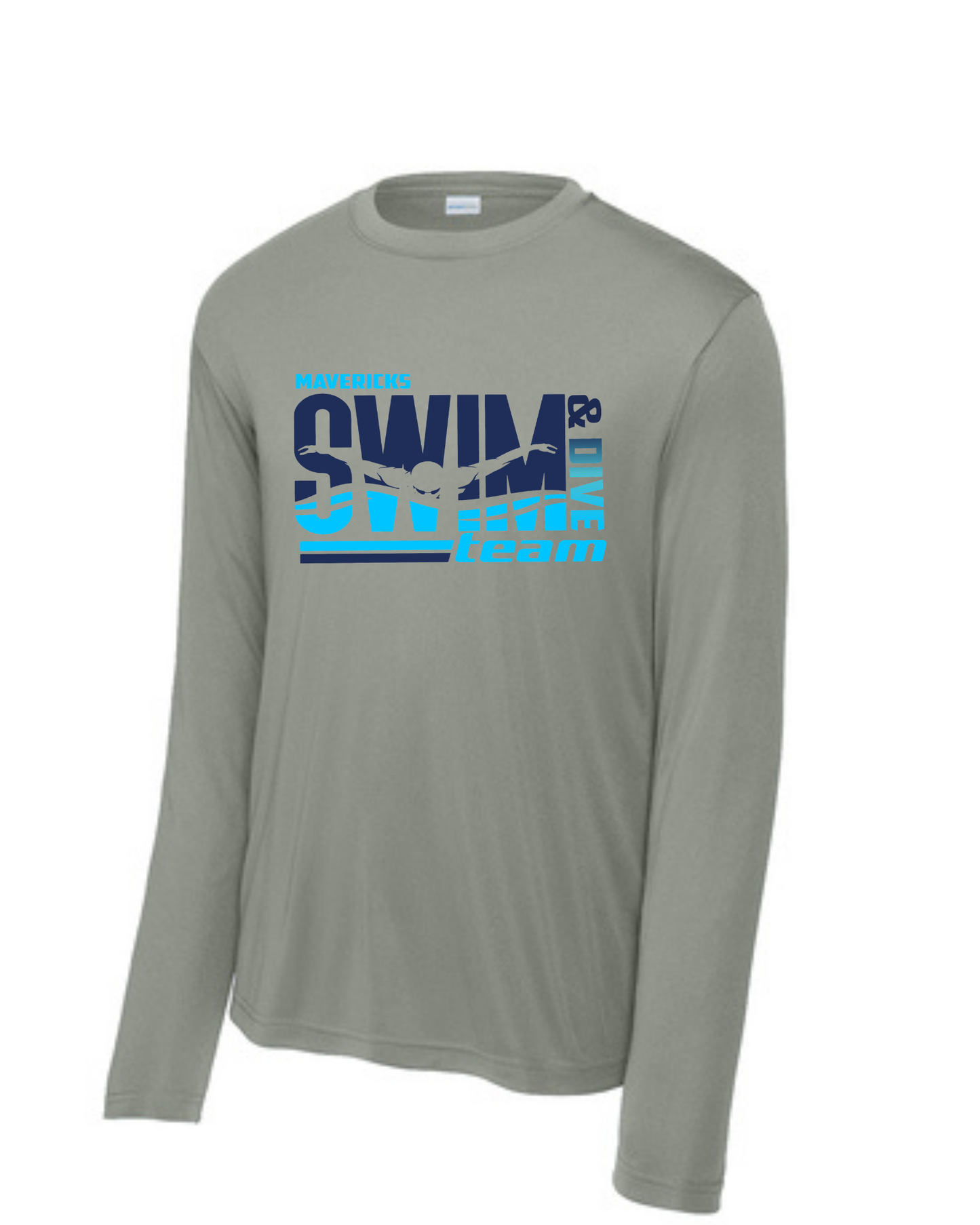 Manvel Swim & Dive- Mavericks Swim & Dive Long Sleeve Performance Tee