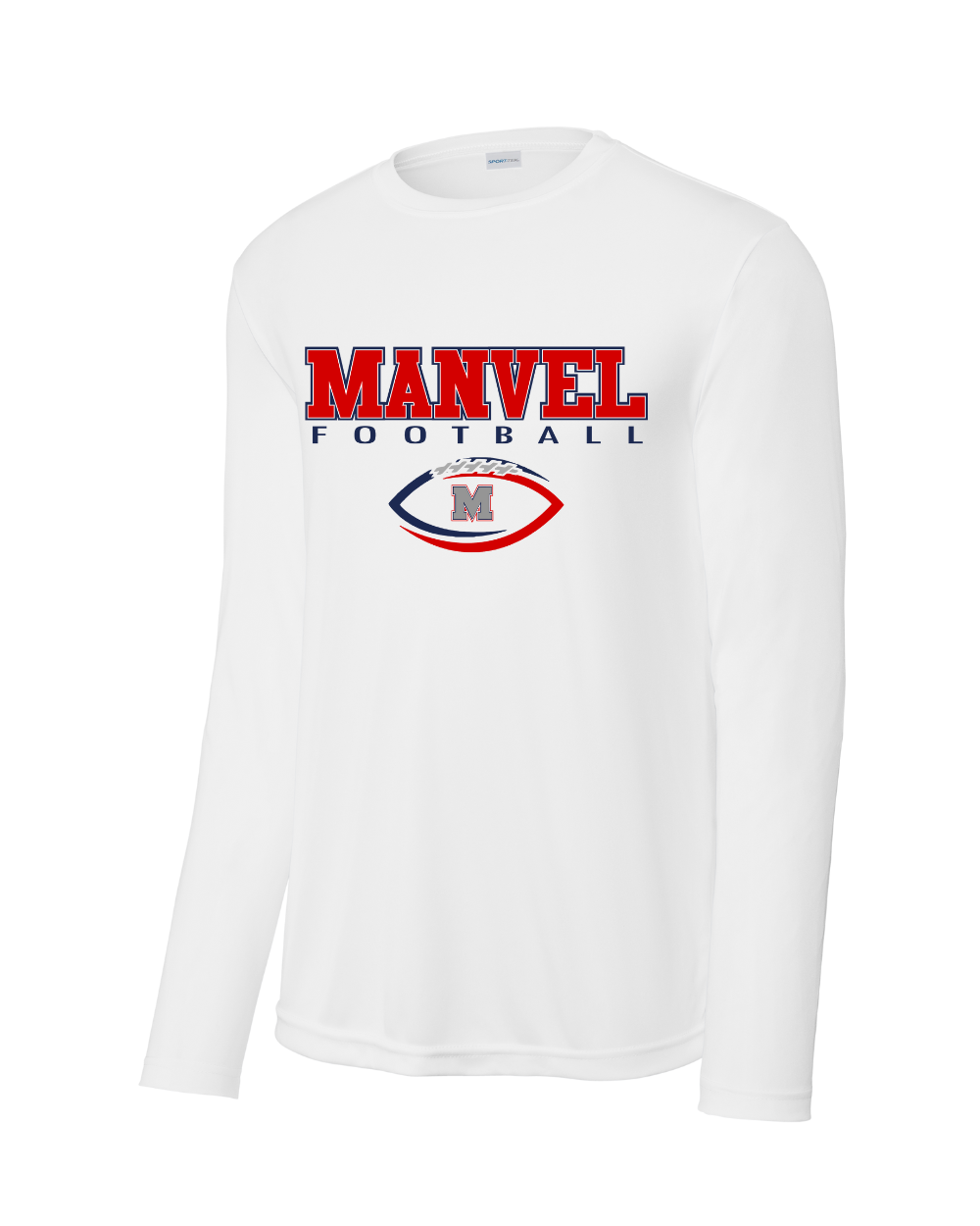 Manvel Football- Manvel Football Long Sleeve Performance Tee