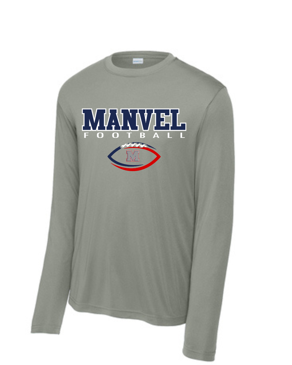 Manvel Football- Manvel Football Long Sleeve Performance Tee