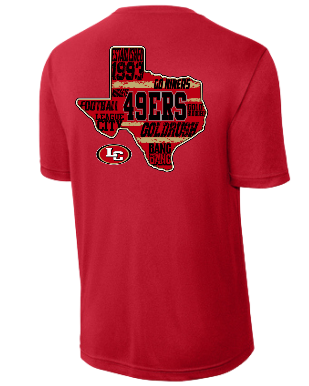 League City 49ers-49Ers- Performance Tee- Red