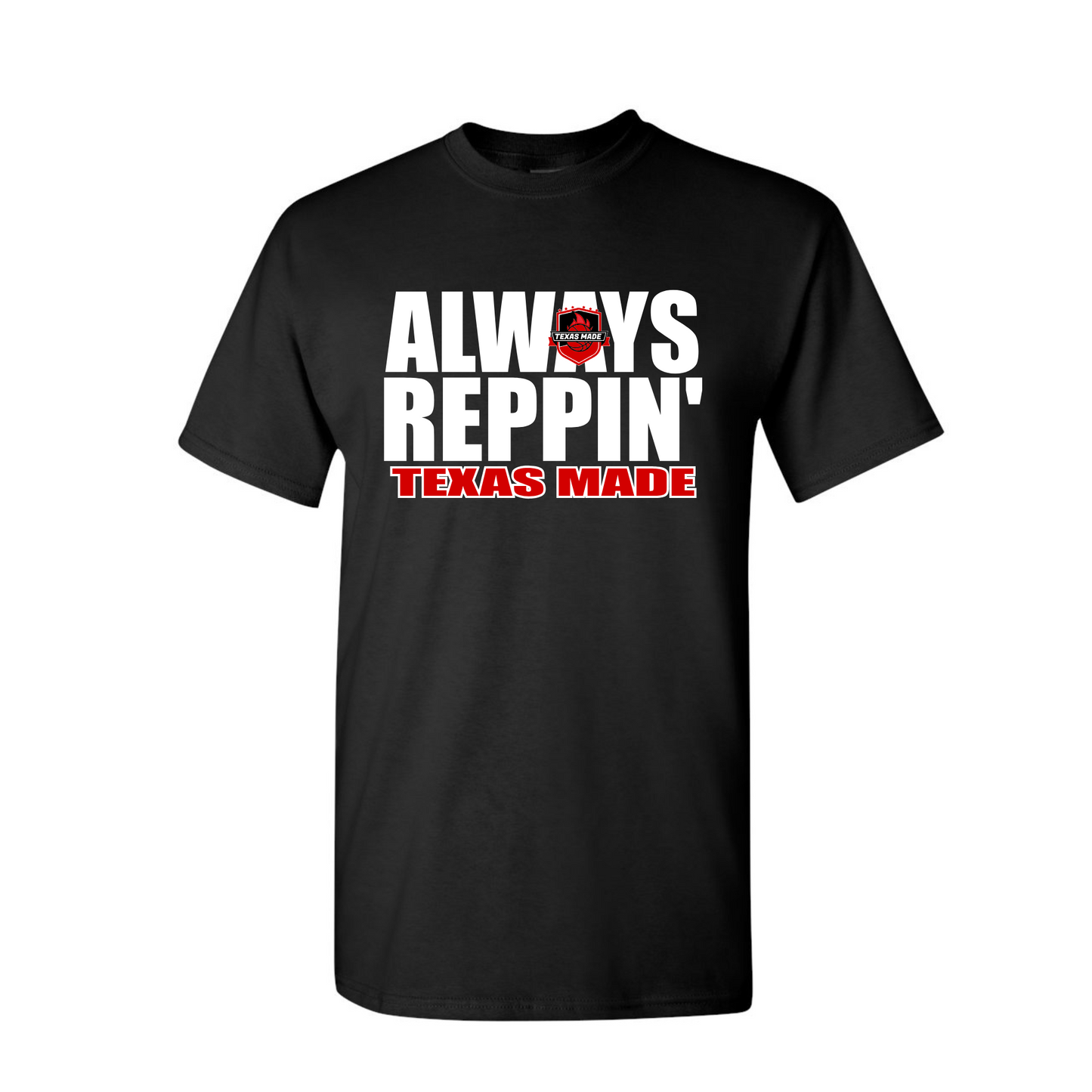 Texas Made - Always Reppin- Black Cotton Tee