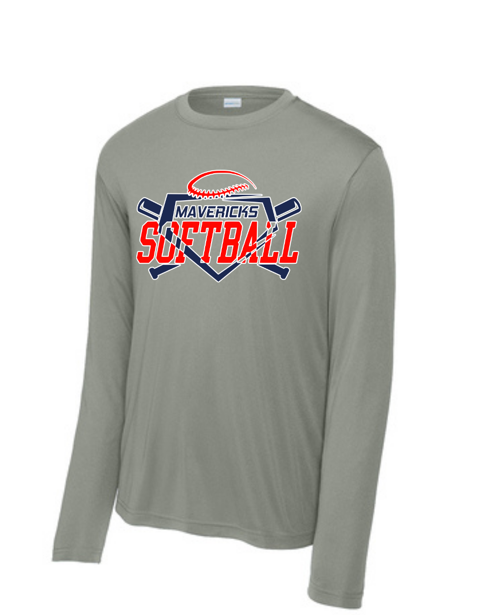 Manvel Softball- Mavericks Softball Long Sleeve Performance Tee
