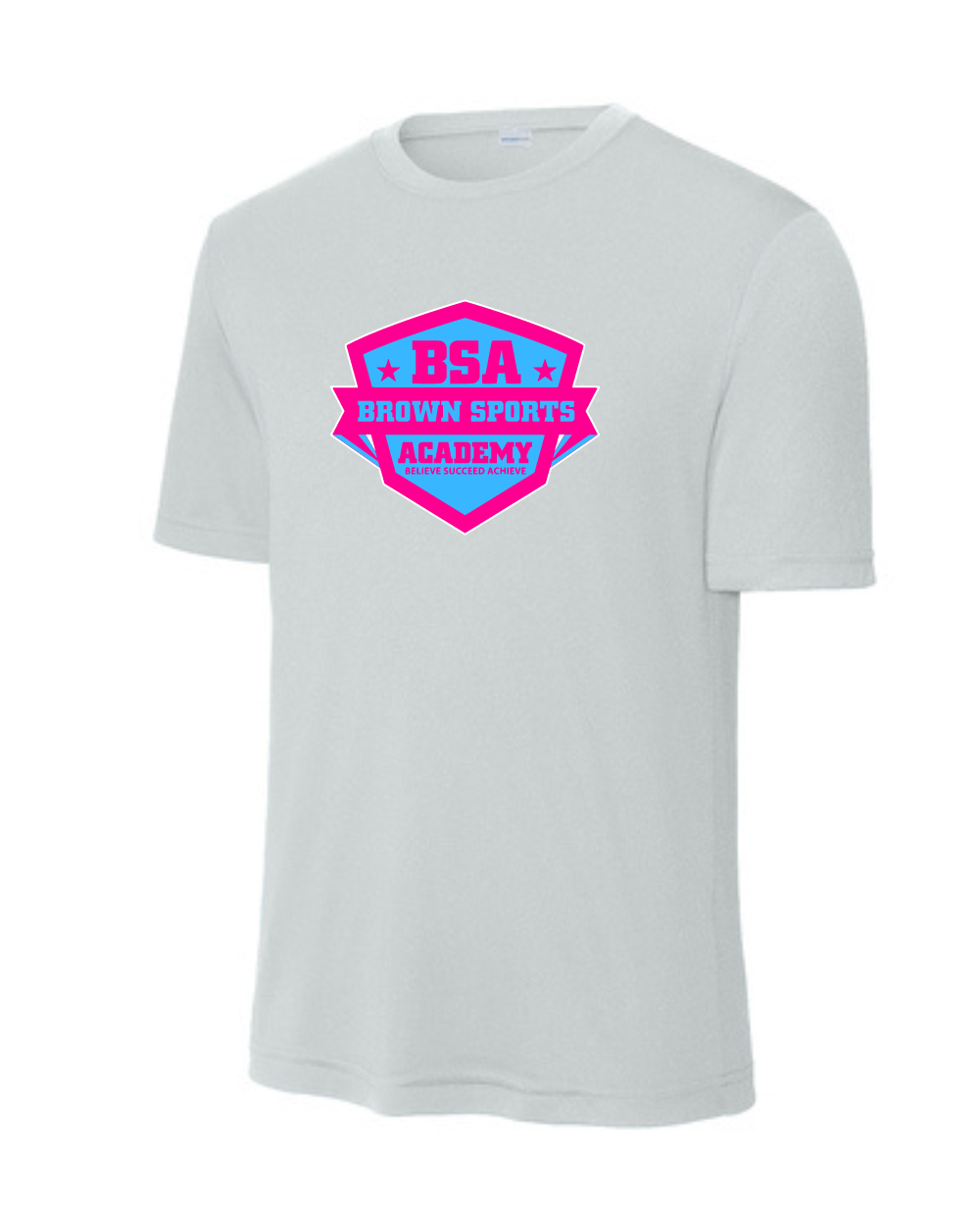 BSA-BSA Girls Logo Performance Tee-Silver