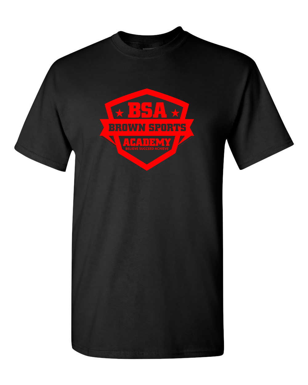 BSA-Boys Basketball Cotton Tee-Black