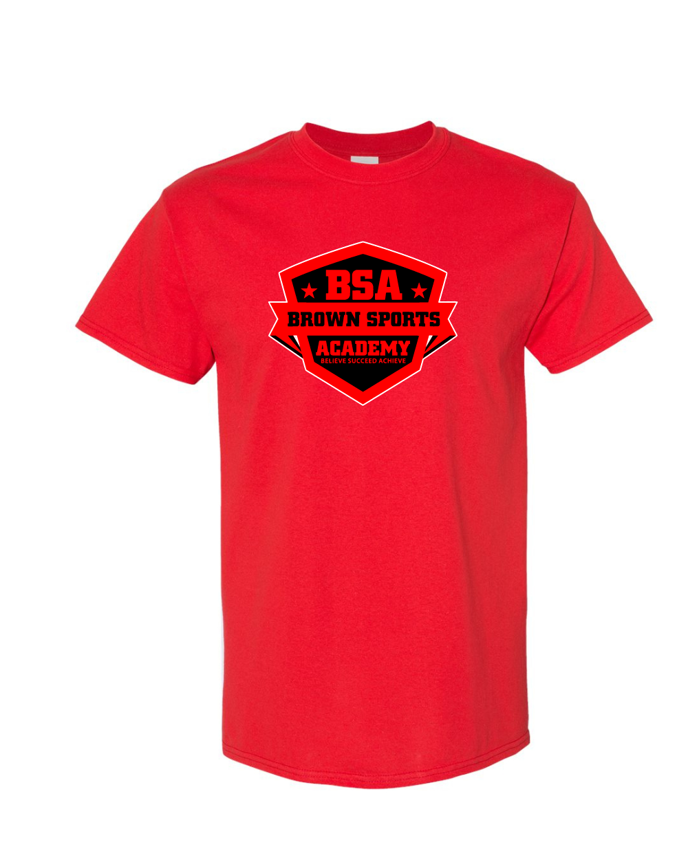 BSA-Boys Basketball Cotton Tee-Red
