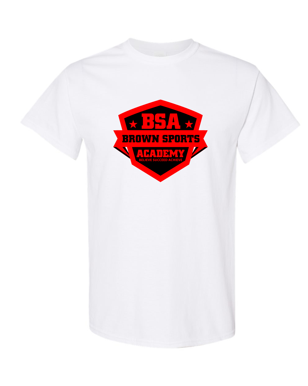 BSA-Boys Basketball Cotton Tee-White