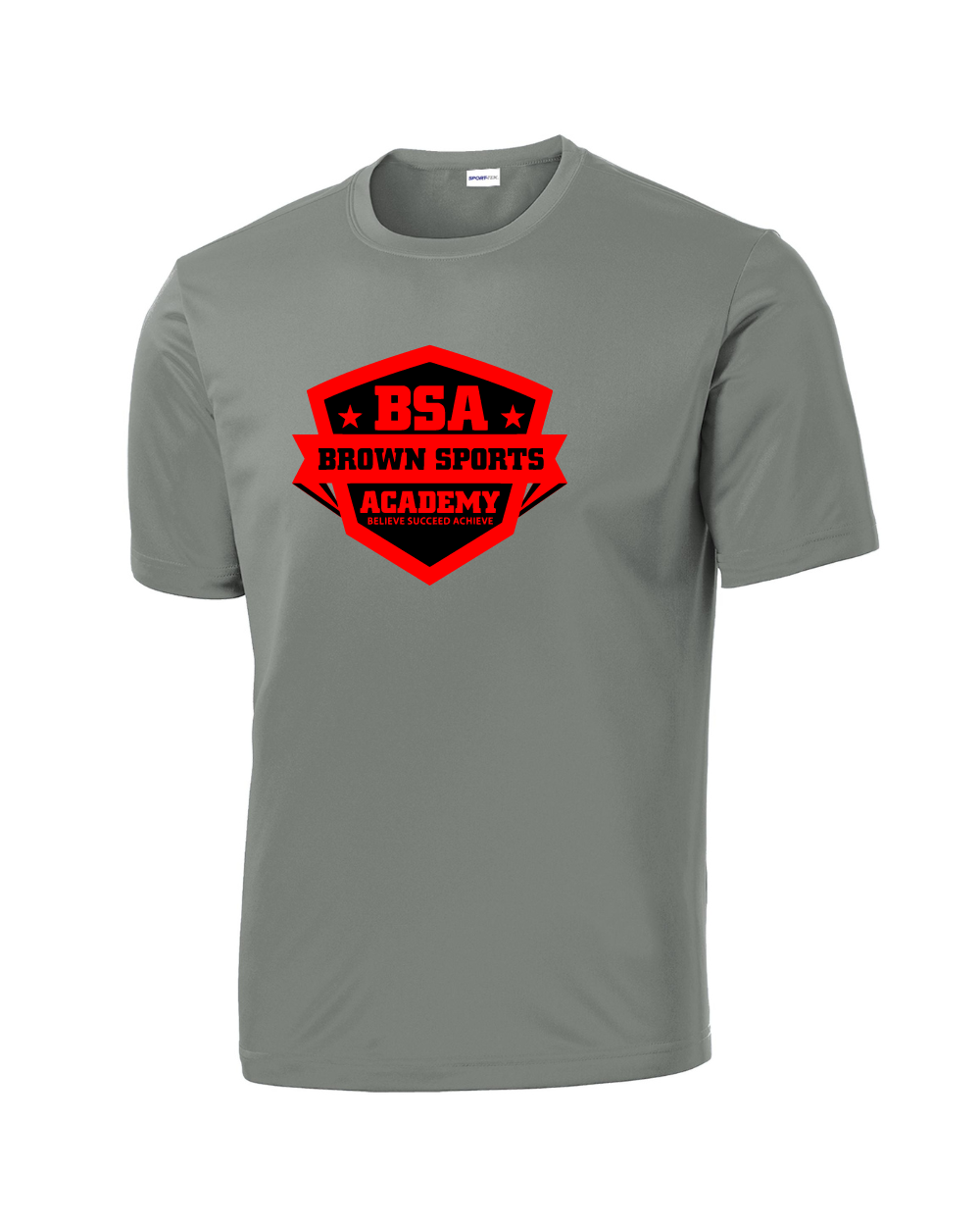 BSA-Boys Basketball Performance Tee-Grey