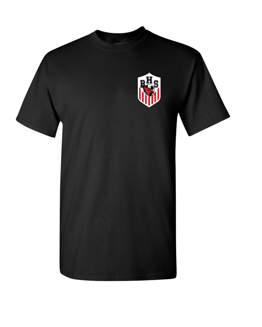 Bellaire Cardinals Soccer- Crest Cotton Tee-Black