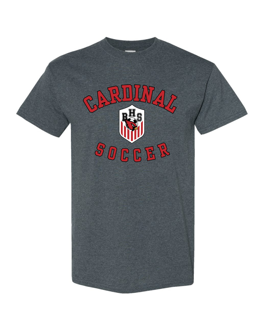 Bellaire Cardinals Soccer Cotton Tee- Grey