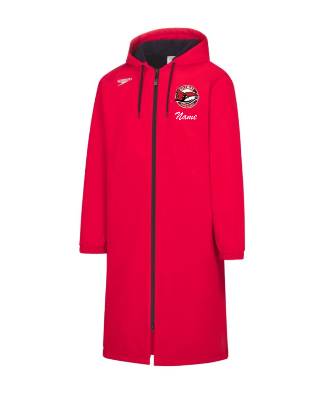 Bellaire HS Bellaire Swim Dive Speedo Parka Red Trend Monkey Custom Apparel Printing