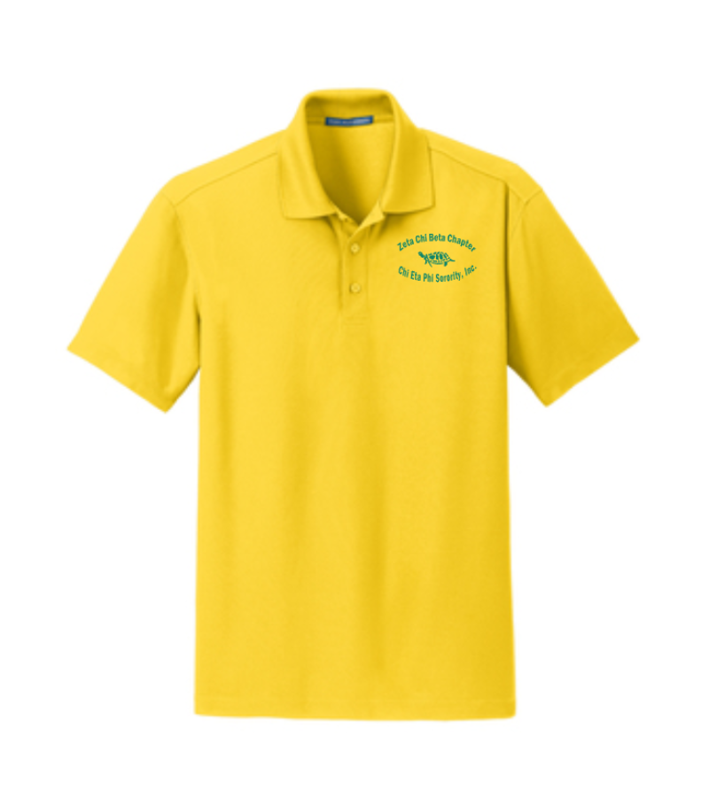 Chi Eta Phi Sorority, Inc.-Zeta Chi Chapter Unisex Polo - Yellow