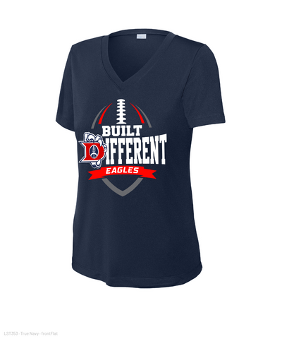 Dawson Football Booster- Built Different Ladies Performance Tee