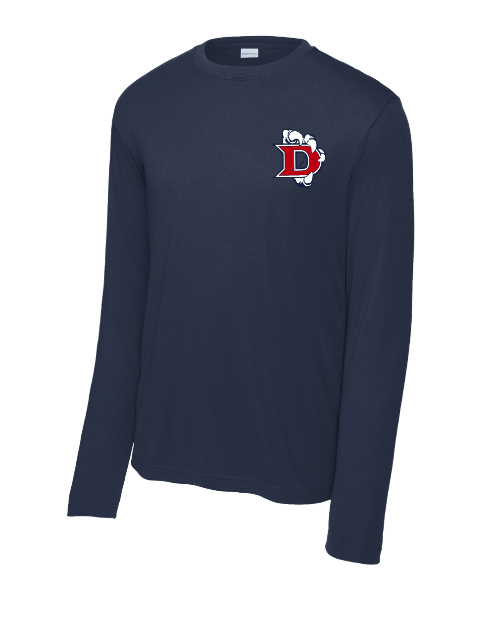 Dawson Football Booster - Long Sleeve Performance Tee- Navy