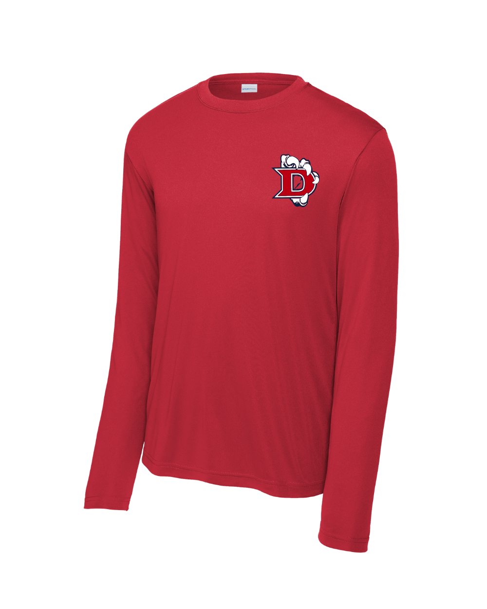 Dawson Football Booster - Long Sleeve Performance Tee- Red