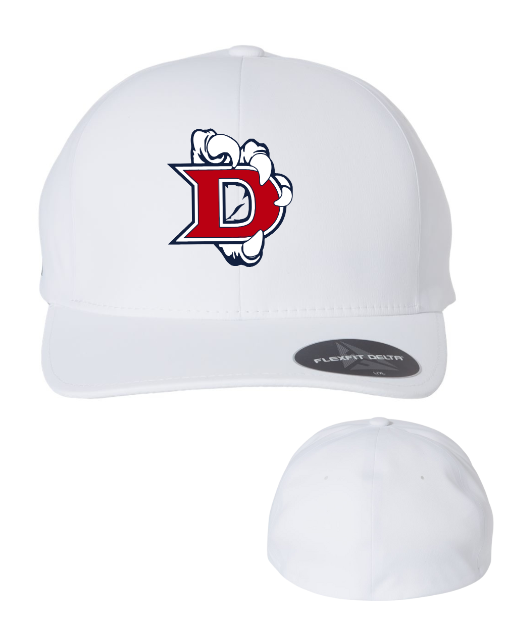 Dawson HS- Flexfit Stretch Hat- White