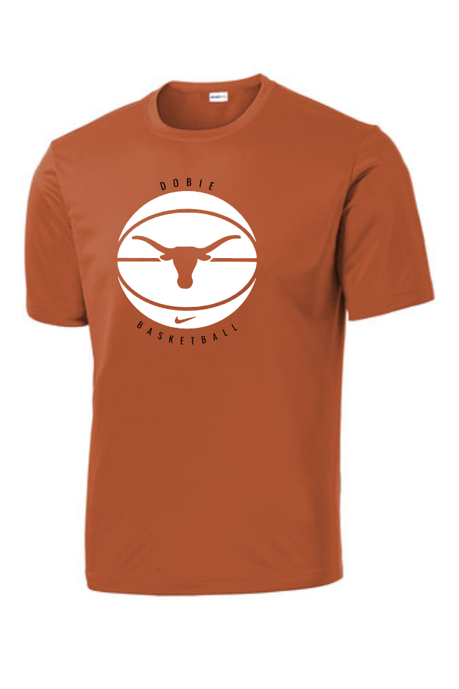 Dobie Basketball- Dobie LH Basketball Short Sleeve Performance Tee- Orange