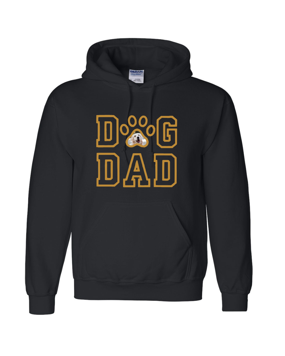 Gift- Dog Dad Embroidered Dog Photo Hoodie