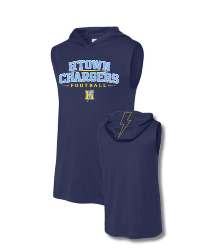HTown Chargers Football & Cheer -HTOWN Chargers Football Hooded Performance Tee - Navy