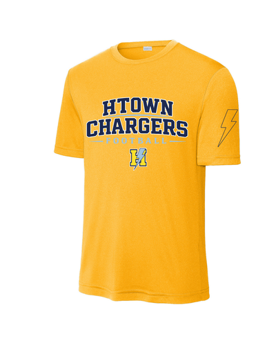 HTown Chargers Football & Cheer -HTOWN Chargers Football Performance Tee - Gold