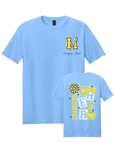 HTown Chargers Football & Cheer -Chargers Cheer Blocks Cotton Tee