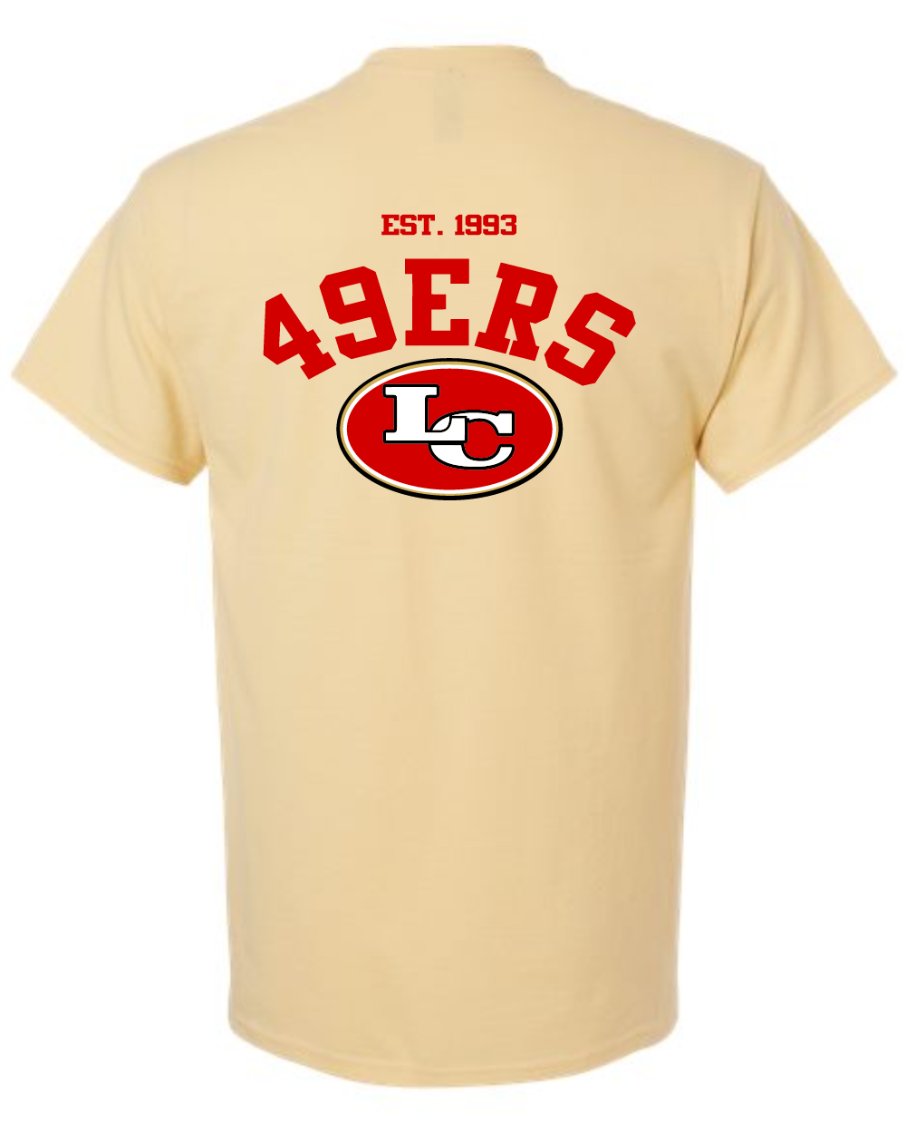 League City 49ers- Cotton Tee- Vegas gold