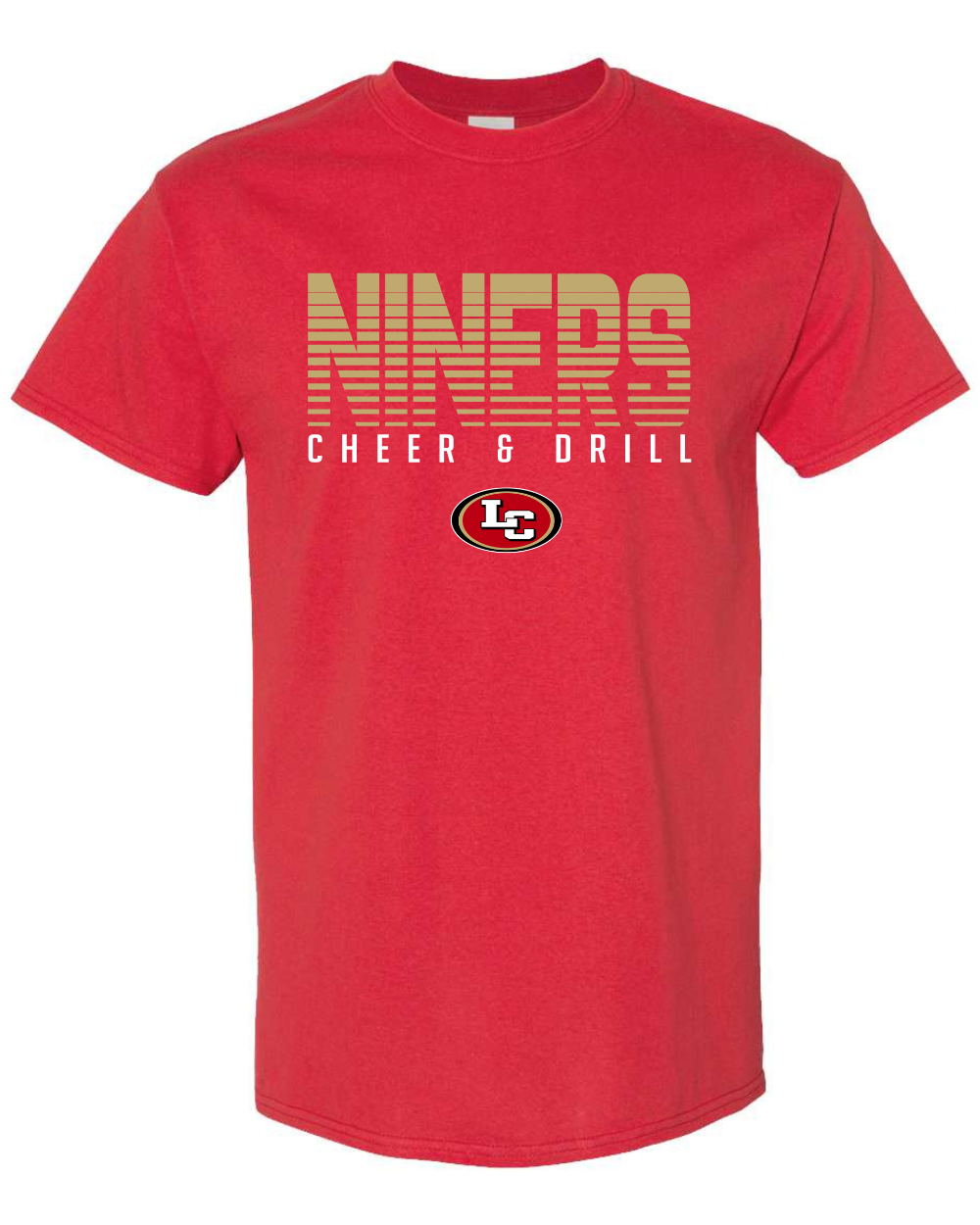 League City 49ers- Niners Cheer& Drill Tee-Red