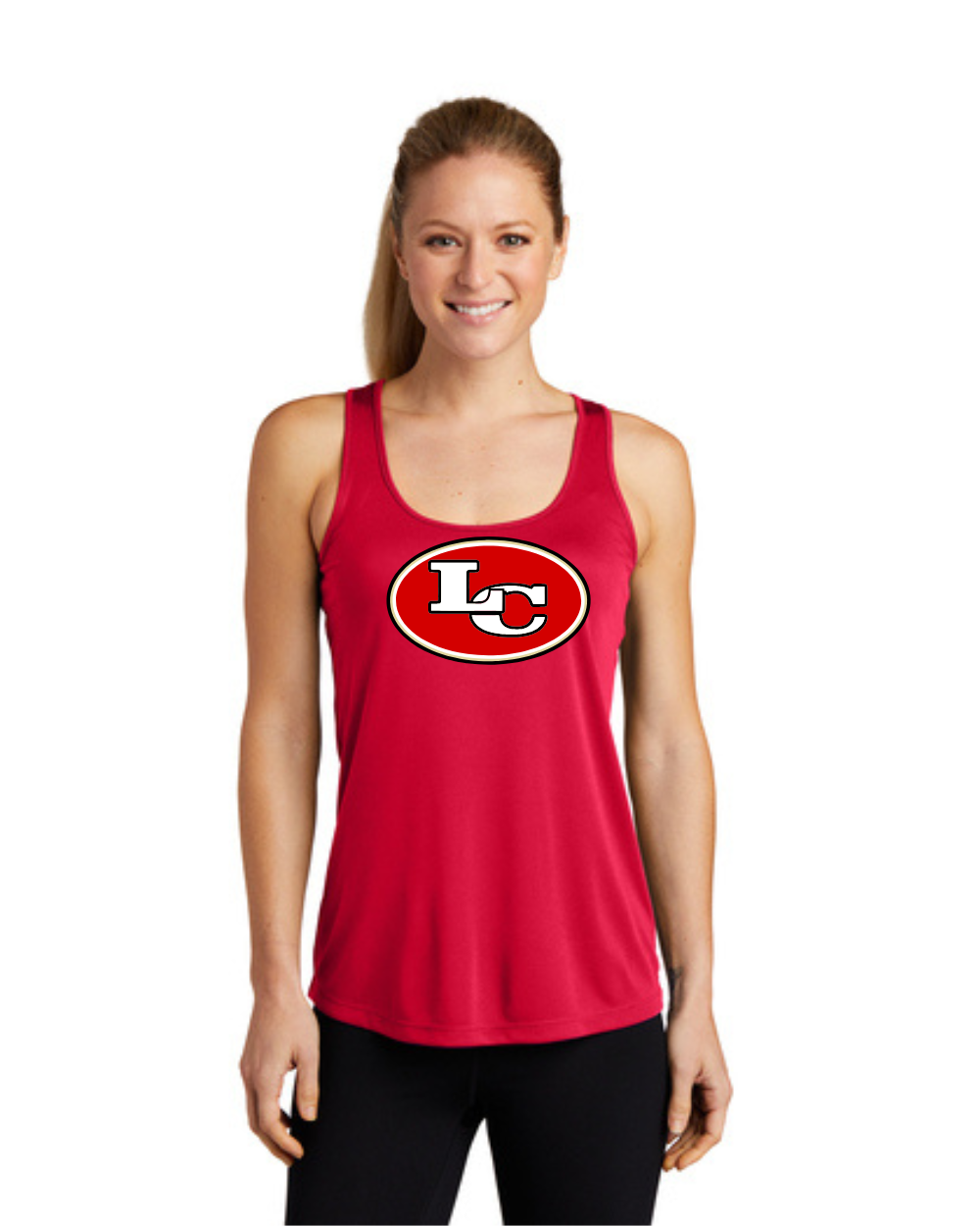 League City 49ers- LC 49ers Football- Ladies Tanktop-Red
