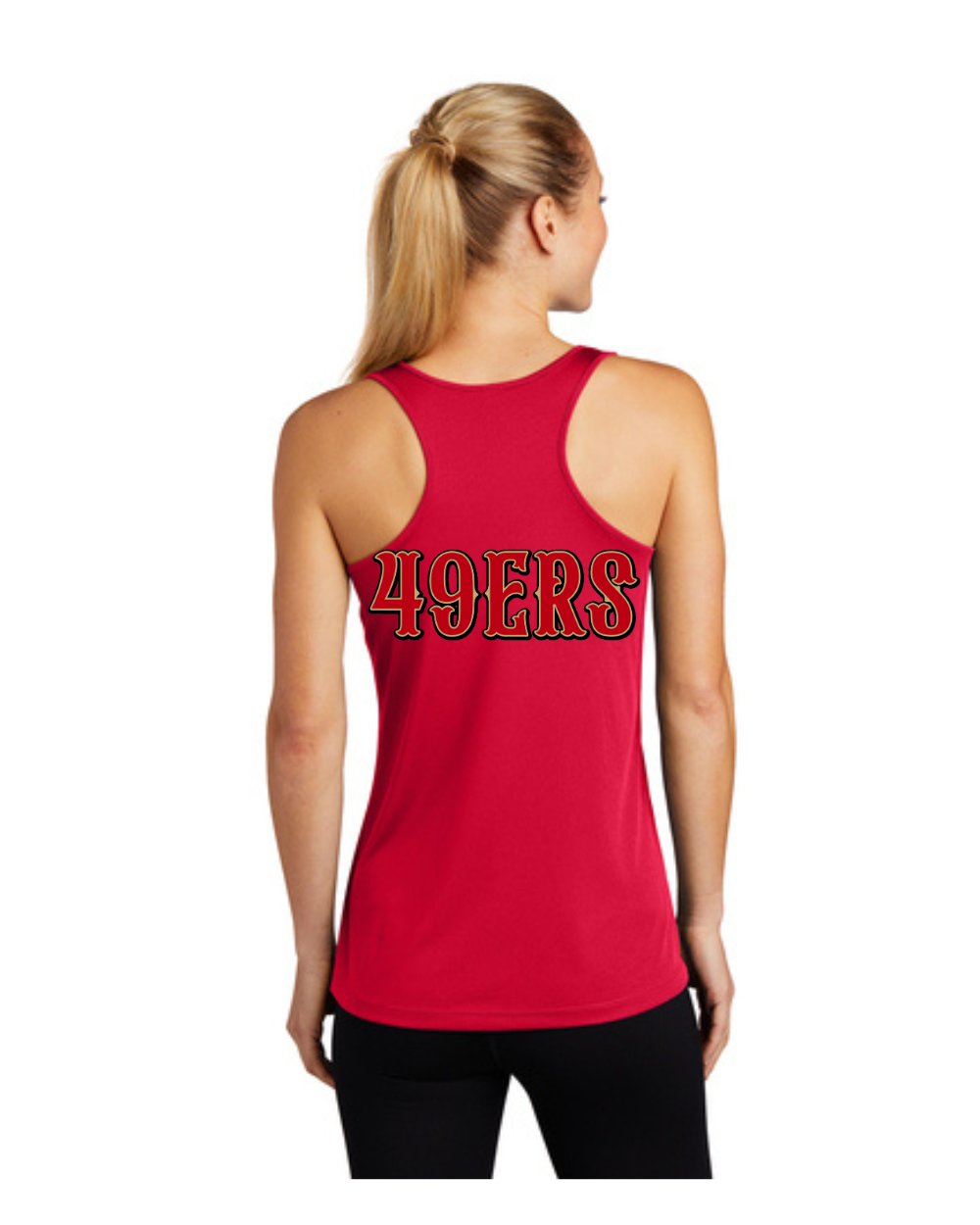 League City 49ers- LC 49ers Football- Ladies Tanktop-Red