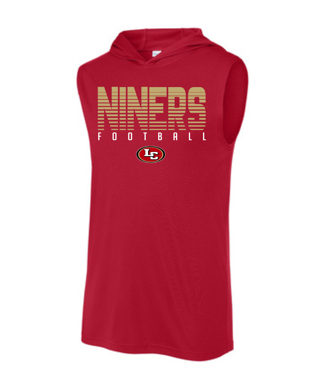 League City 49ers-Legendary NINERS Performance Sleeveless Hoodie- red