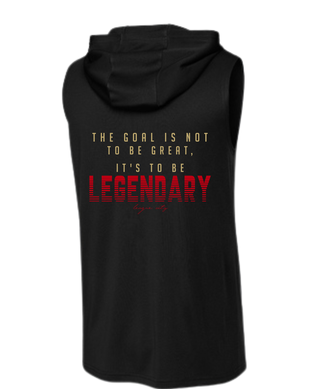 League City 49ers-Legendary NINERS Performance Sleeveless Hoodie- black