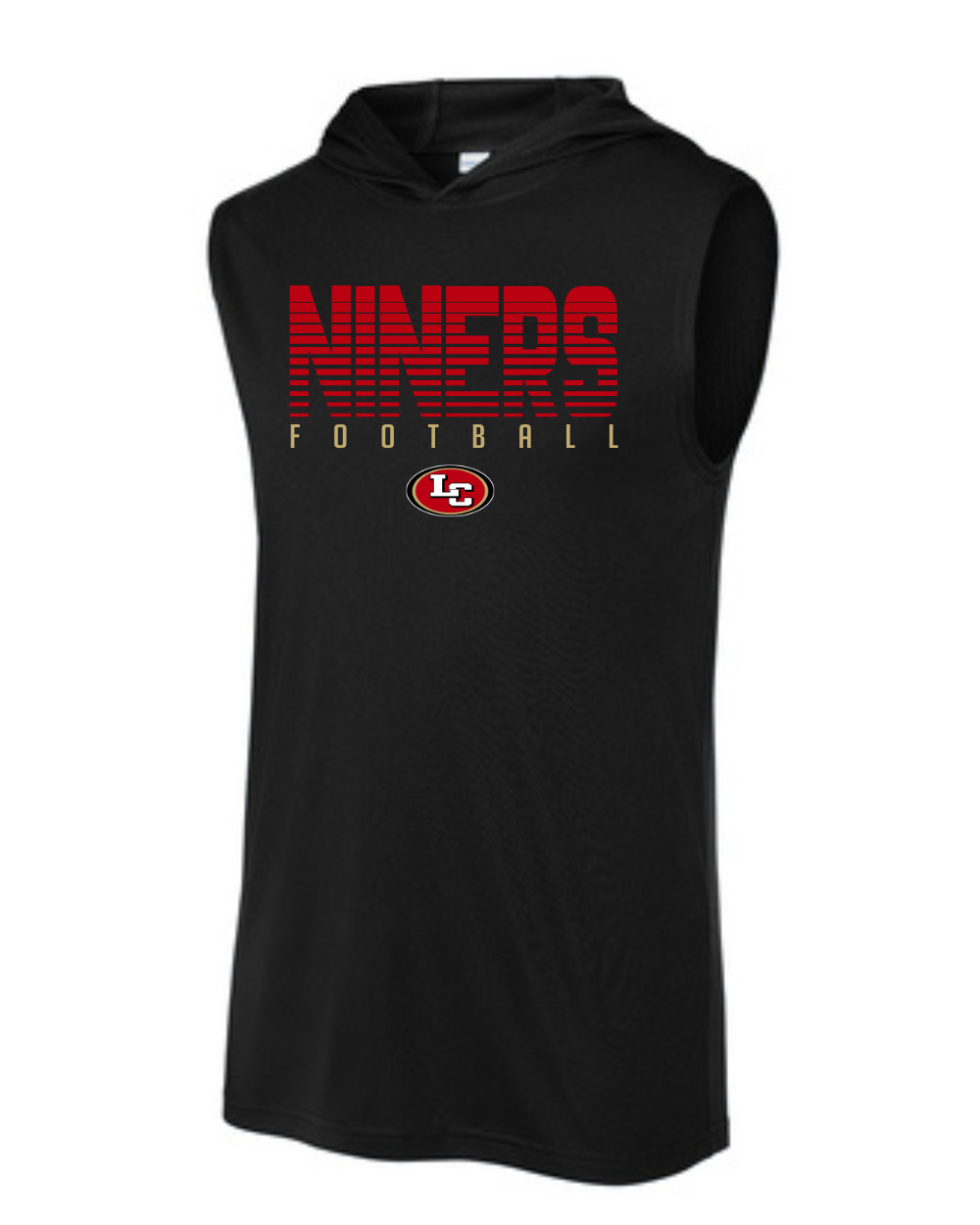League City 49ers-Legendary NINERS Performance Sleeveless Hoodie- black
